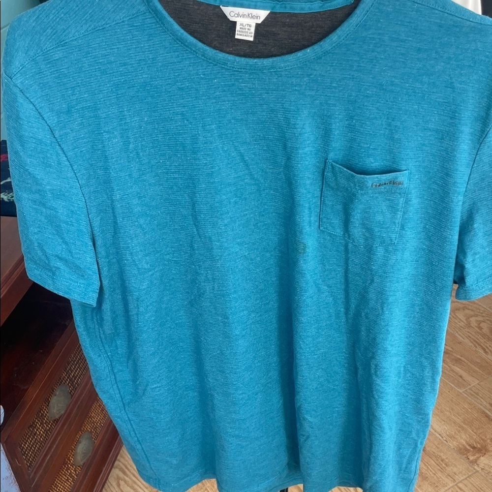 Calvin Klein Men's Teal Short Sleeve Tee